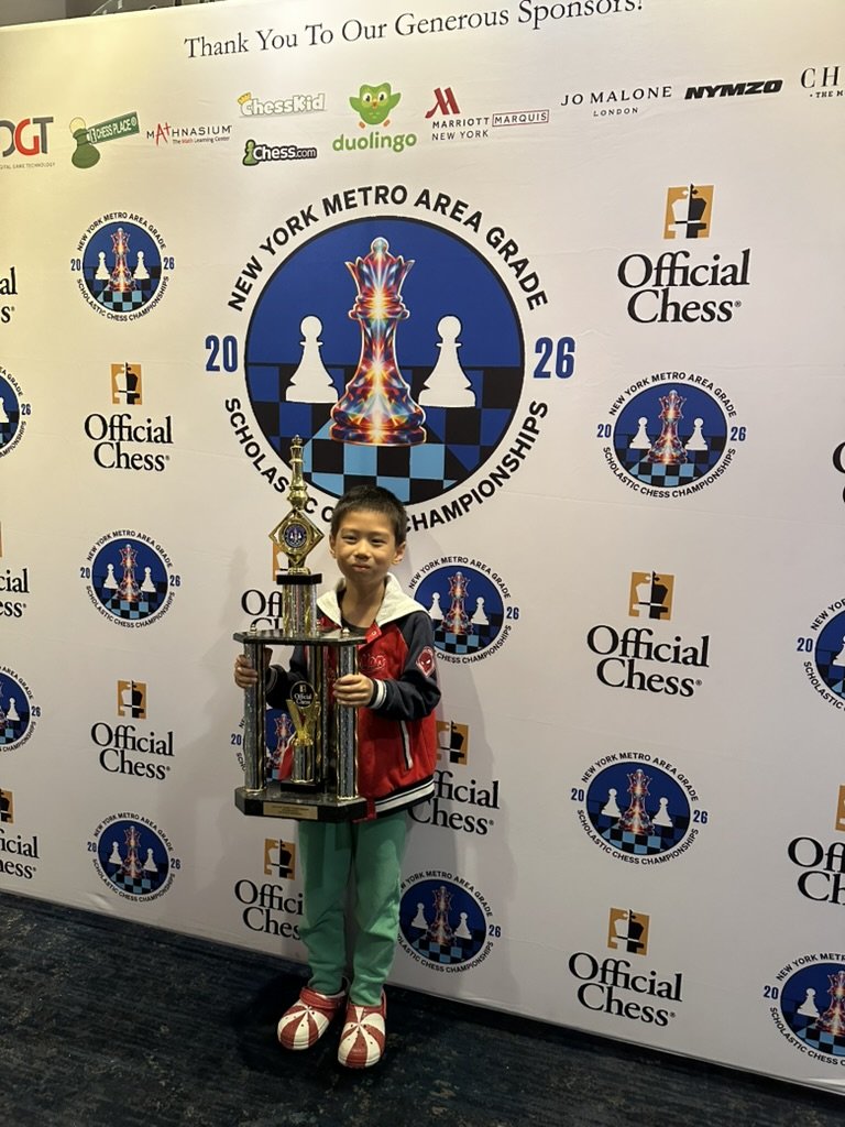Congratulating our student Ethan — scholastic chess success at Chess in Millburn Academy, NJ