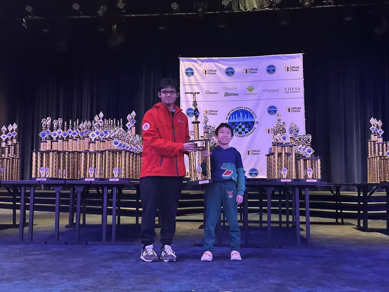 Congratulating our student Matthew — scholastic chess success at Chess in Millburn Academy, NJ